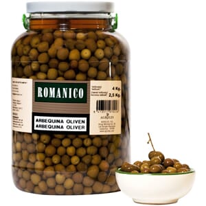 Grønne Oliven Romanico - Arbequina 2,5 kg