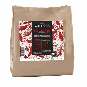 Valrhona Guanaja 70% pellets spesial 1 kilo