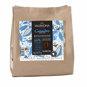 Valrhona Caraibe 66% pellets spesial 1 kilo