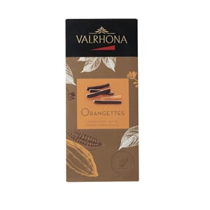 Valrhona Orangettes gaveeske 130 gram